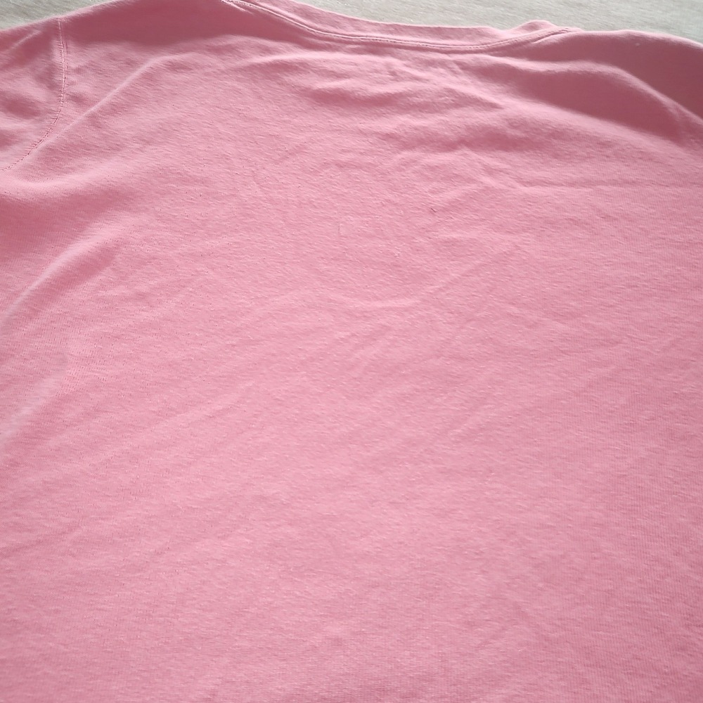 Kim Rogers Womens Pink Long Sleeve 100% Cotton Crew Neck Tee Shirt Size L